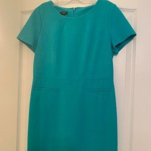 Talbots Turquoise Ponte Knit Short Sleeve Dress 6P